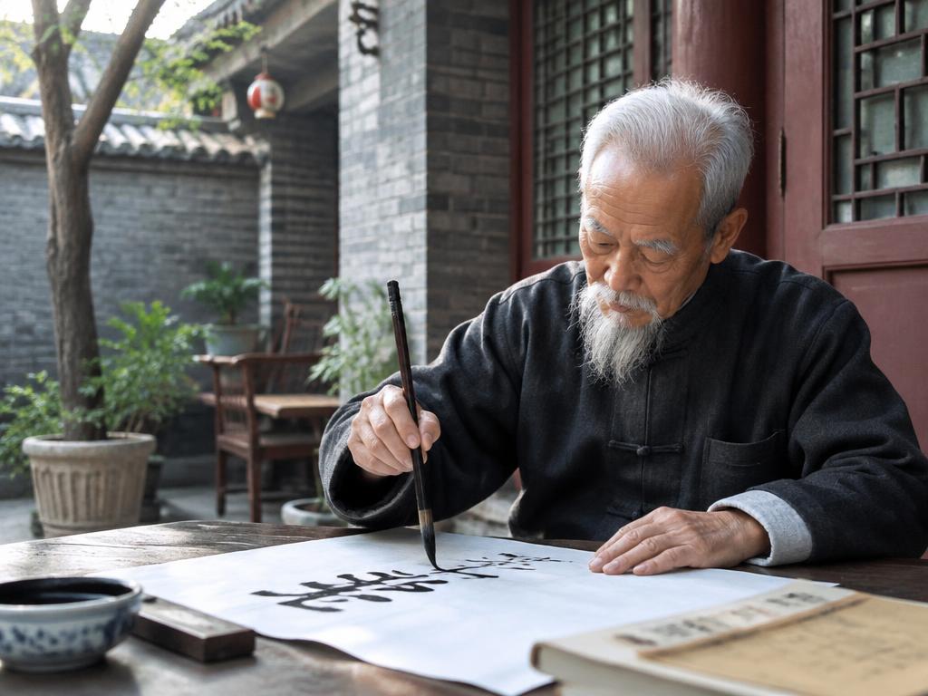 Calligraphy brush lesson